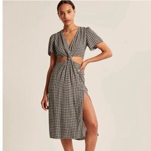 abercrombie knotted mid dress size m
